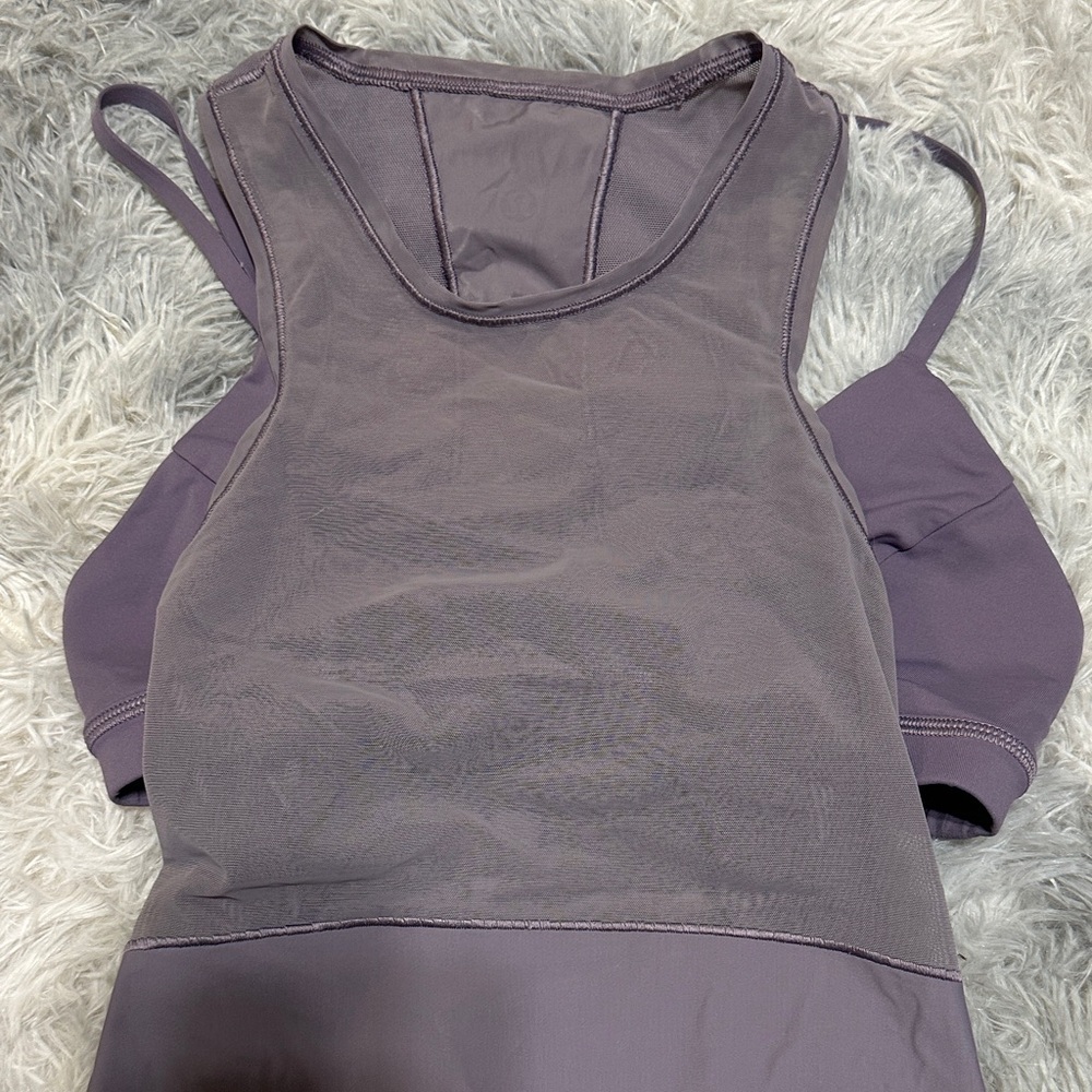 Lululemon tank top with connected bra - Picture 3 of 6